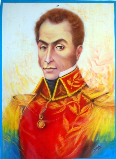 Retrato de Simón Volivar por Adela Suarez.